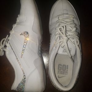 Hand jeweled Nike cheer shoes